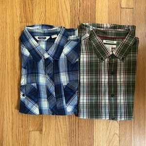 Lot of 2 long sleeve button ups XL